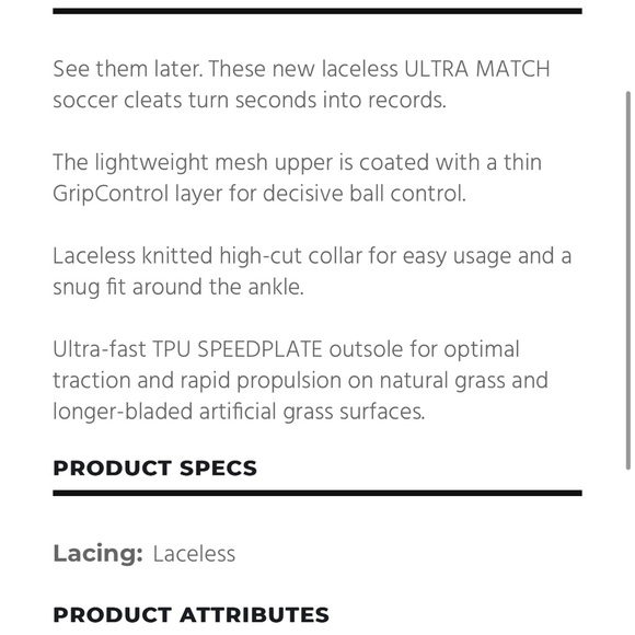 PUMA ULTRA MATCH+ LACELESS FG/AG FIRM GROUND SOCCER CLEAT - Picture 11 of 11